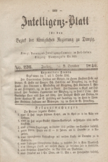 Intelligenz-Blatt für den Bezirk der Königlichen Regierung zu Danzig. 1846, No. 236 (9 October)