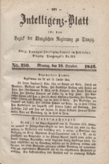 Intelligenz-Blatt für den Bezirk der Königlichen Regierung zu Danzig. 1846, No. 250 (26 October)