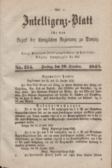 Intelligenz-Blatt für den Bezirk der Königlichen Regierung zu Danzig. 1846, No. 254 (30 October)