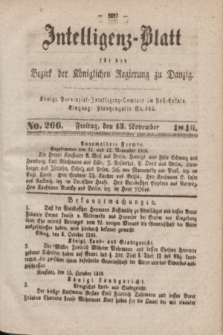 Intelligenz-Blatt für den Bezirk der Königlichen Regierung zu Danzig. 1846, No. 266 (13 November)