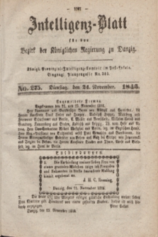 Intelligenz-Blatt für den Bezirk der Königlichen Regierung zu Danzig. 1846, No. 275 (24 November) + dod.