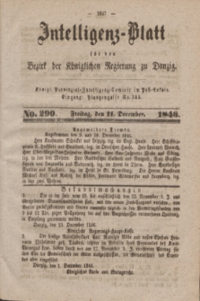 Intelligenz-Blatt für den Bezirk der Königlichen Regierung zu Danzig. 1846, No. 290 (11 December)