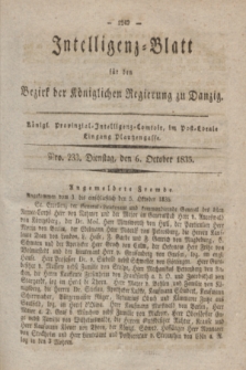 Intelligenz-Blatt für den Bezirk der Königlichen Regierung zu Danzig. 1835, Nro. 233 (6 October)