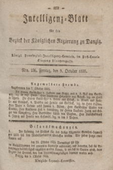 Intelligenz-Blatt für den Bezirk der Königlichen Regierung zu Danzig. 1835, Nro. 236 (9 October)