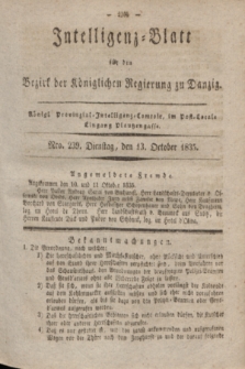Intelligenz-Blatt für den Bezirk der Königlichen Regierung zu Danzig. 1835, Nro. 239 (13 October)