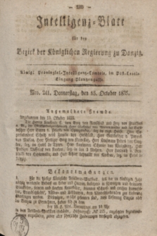 Intelligenz-Blatt für den Bezirk der Königlichen Regierung zu Danzig. 1835, Nro. 241 (15 October)