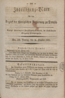 Intelligenz-Blatt für den Bezirk der Königlichen Regierung zu Danzig. 1835, Nro. 250 (26 Oktober)