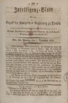 Intelligenz-Blatt für den Bezirk der Königlichen Regierung zu Danzig. 1835, Nro. 256 (2 November)