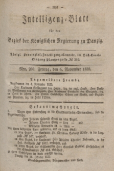 Intelligenz-Blatt für den Bezirk der Königlichen Regierung zu Danzig. 1835, Nro. 260 (6 November)