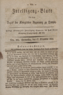 Intelligenz-Blatt für den Bezirk der Königlichen Regierung zu Danzig. 1835, Nro. 295 (17 Dezember)
