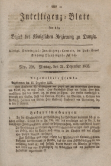 Intelligenz-Blatt für den Bezirk der Königlichen Regierung zu Danzig. 1835, Nro. 298 (21 Dezember) + dod.
