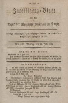 Intelligenz-Blatt für den Bezirk der Königlichen Regierung zu Danzig. 1836, Nro. 159 (11 Juli) + dod.