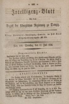 Intelligenz-Blatt für den Bezirk der Königlichen Regierung zu Danzig. 1836, Nro. 160 (12 Juli)