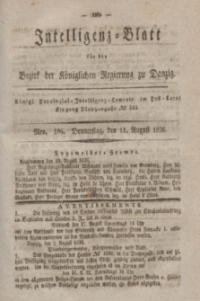 Intelligenz-Blatt für den Bezirk der Königlichen Regierung zu Danzig. 1836, Nro. 186 (11 August)