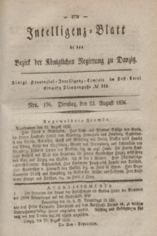 Intelligenz-Blatt für den Bezirk der Königlichen Regierung zu Danzig. 1836, Nro. 196 (23 August) + dod.