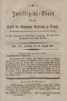 Intelligenz-Blatt für den Bezirk der Königlichen Regierung zu Danzig. 1836, Nro. 202 (30 August)