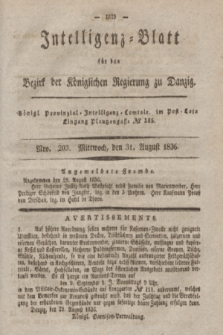 Intelligenz-Blatt für den Bezirk der Königlichen Regierung zu Danzig. 1836, Nro. 203 (31 August)