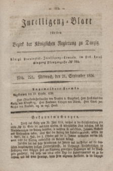 Intelligenz-Blatt für den Bezirk der Königlichen Regierung zu Danzig. 1836, Nro. 221 (21 September)