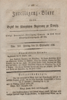Intelligenz-Blatt für den Bezirk der Königlichen Regierung zu Danzig. 1836, Nro. 223 (23 September)