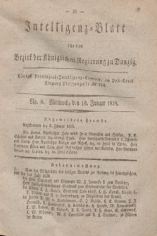 Intelligenz-Blatt für den Bezirk der Königlichen Regierung zu Danzig. 1838, No. 8 (10 January)