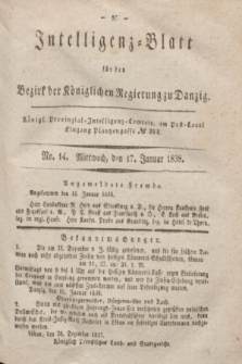 Intelligenz-Blatt für den Bezirk der Königlichen Regierung zu Danzig. 1838, No. 14 (17 Januar)