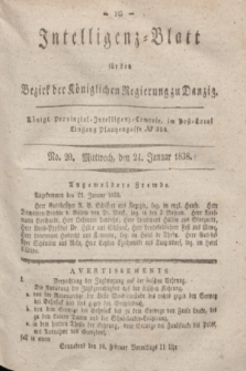 Intelligenz-Blatt für den Bezirk der Königlichen Regierung zu Danzig. 1838, No. 20 (24 Januar)