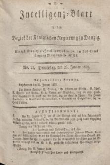 Intelligenz-Blatt für den Bezirk der Königlichen Regierung zu Danzig. 1838, No. 21 (25 Januar)