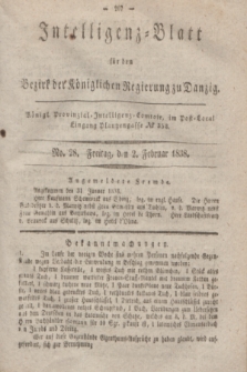 Intelligenz-Blatt für den Bezirk der Königlichen Regierung zu Danzig. 1838, No. 28 (2 Februar)