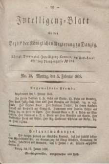 Intelligenz-Blatt für den Bezirk der Königlichen Regierung zu Danzig. 1838, No. 30 (5 Februar)