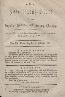 Intelligenz-Blatt für den Bezirk der Königlichen Regierung zu Danzig. 1838, No. 33 (8 Februar) + dod.