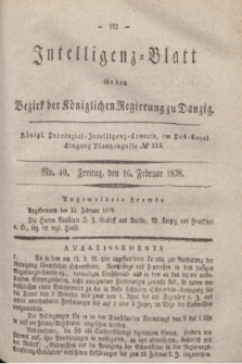 Intelligenz-Blatt für den Bezirk der Königlichen Regierung zu Danzig. 1838, No. 40 (16 Februar)