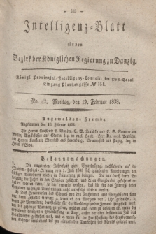 Intelligenz-Blatt für den Bezirk der Königlichen Regierung zu Danzig. 1838, No. 42 (19 Februar)