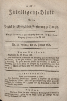 Intelligenz-Blatt für den Bezirk der Königlichen Regierung zu Danzig. 1838, No. 48 (26 Februar)