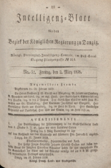 Intelligenz-Blatt für den Bezirk der Königlichen Regierung zu Danzig. 1838, No. 52 (2 März)