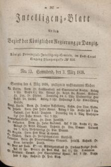 Intelligenz-Blatt für den Bezirk der Königlichen Regierung zu Danzig. 1838, No. 53 (3 März) + dod.