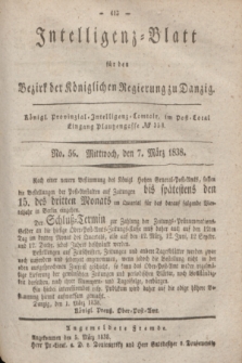 Intelligenz-Blatt für den Bezirk der Königlichen Regierung zu Danzig. 1838, No. 56 (7 März)