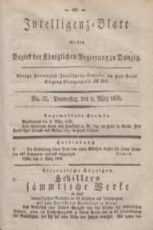 Intelligenz-Blatt für den Bezirk der Königlichen Regierung zu Danzig. 1838, No. 57 (8 März) + dod.