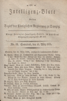 Intelligenz-Blatt für den Bezirk der Königlichen Regierung zu Danzig. 1838, No. 59 (10 März) + dod.