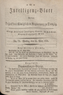 Intelligenz-Blatt für den Bezirk der Königlichen Regierung zu Danzig. 1838, No. 72 (26 März)