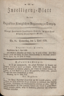 Intelligenz-Blatt für den Bezirk der Königlichen Regierung zu Danzig. 1838, No. 81 (5 April)