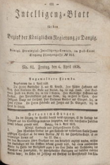Intelligenz-Blatt für den Bezirk der Königlichen Regierung zu Danzig. 1838, No. 82 (6 April)