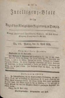 Intelligenz-Blatt für den Bezirk der Königlichen Regierung zu Danzig. 1838, No. 100 (30 April)