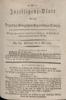 Intelligenz-Blatt für den Bezirk der Königlichen Regierung zu Danzig. 1838, No. 102 (2 Mai)