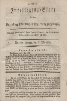 Intelligenz-Blatt für den Bezirk der Königlichen Regierung zu Danzig. 1838, No. 109 (11 Mai)