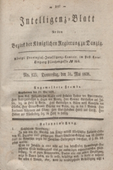 Intelligenz-Blatt für den Bezirk der Königlichen Regierung zu Danzig. 1838, No. 125 (31 Mai)