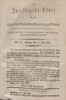 Intelligenz-Blatt für den Bezirk der Königlichen Regierung zu Danzig. 1838, No. 133 (11 Juni)