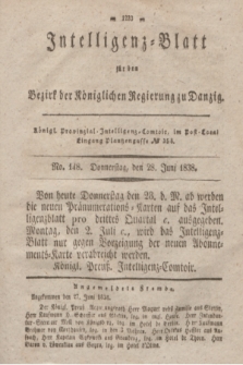 Intelligenz-Blatt für den Bezirk der Königlichen Regierung zu Danzig. 1838, No. 148 (28 Juni)
