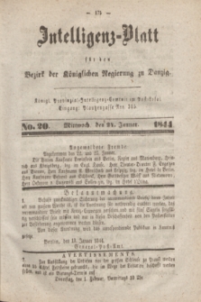 Intelligenz-Blatt für den Bezirk der Königlichen Regierung zu Danzig. 1844, No. 20 (24 Januar)