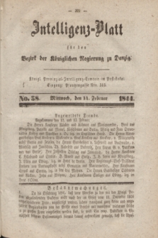Intelligenz-Blatt für den Bezirk der Königlichen Regierung zu Danzig. 1844, No. 38 (14 Februar) + wkładka