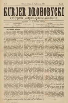 Kurjer Drohobycki : dwutygodnik polityczno-społeczno-ekonomiczny. 1889, nr 6